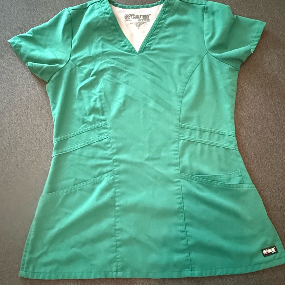 Grey's Anatomy Women's Green Scrub Top S